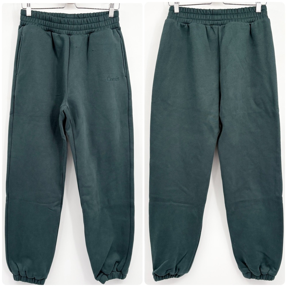 Comfrt Unisex Pine Green Signature Oversized Lounge Cozy Sweatpants Size M - Picture 2 of 8